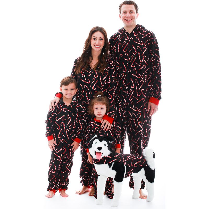 #followme One Piece Matching Candy Cane Adult Onesie for Family, Couples, Dog, Men, Women, 1 of 3