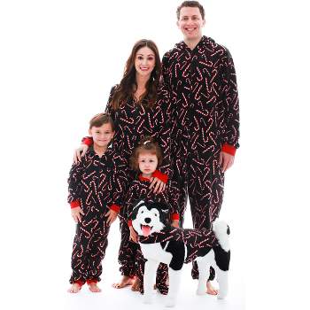 #followme One Piece Matching Candy Cane Adult Onesie for Family, Couples, Dog, Men, Women