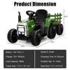 Infans 12V Kids Ride On Tractor w/ Trailer, Battery Powered Electric Toy Car, 3-Gear-Shift Ground Loader Ride On w/ 2.4G Remote Control, LED Lights - 2 of 4