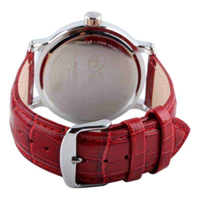 Men&#39;s Disney Mickey Mouse Shinny Silver Vintage Articulating Watch with Alloy Case - Red, 3 of 6
