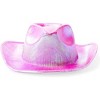 Zodaca Hot Pink Holographic Metallic Space Cowboy Hat Party Favors Halloween Costume - 4 of 4