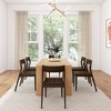 Plank+Beam 72" Modern Solid Wood Dining Table Set, + 6 Chairs Walnut - 4 of 4
