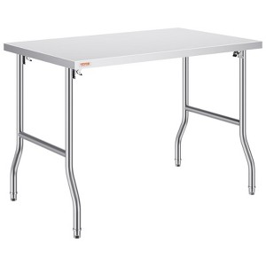 60 x 24 Inch Folding Commercial Prep Table Commercial Worktable Workstation, Heavy-Duty Stainless Steel Folding Table - 1 of 4