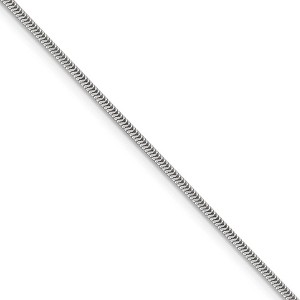 Black Bow Jewelry 1.5mm Sterling Silver, Diamond Cut Flat Snake Chain Necklace - 1 of 4
