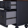 Gulches 20.47"H Vintage Nightstand - Dark Blue, 2 Drawers (Metal Slides) & Solid Wood Roman Column Legs, Bedside End Table - 3 of 4