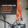 VEVOR Manual Lever Chain Hoist, 6 Ton 13200 lbs Capacity 20 FT Come Along, G80 Galvanized Carbon Steel with Weston Double-Pawl Brake - 3 of 4