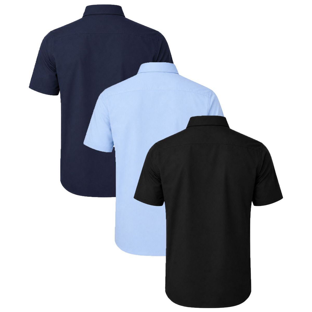 Galaxy James Tailor Men's Slim Fit Long Sleeve Stretch Dress Shirt-3 Pack - thumbnail 8