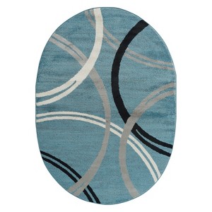 World Rug Gallery Contemporary Abstract Circles Design Area Rug - 1 of 4