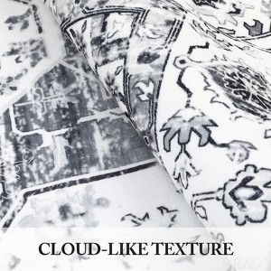 Vintage Style Area Rug, Thin Washable Entryway Rug, Distressed Multi Thin Carpet, Foldable Accent, Low Pile Lightweight Print, for Living Room - 1 of 4