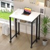 Coucheta Small Folding Desk, Rolling Computer Desk Foldable with Storage Bag and Shelf, 31.5" Portable Writing Table on Wheels for Small Spaces - 2 of 4