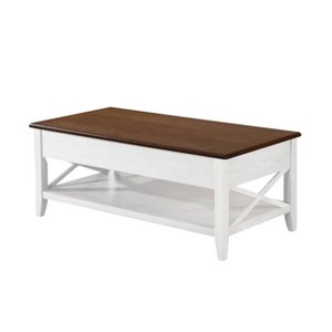 Decatur Farmhouse Lift Top Coffee Table Brown/White - Christopher Knight Home
