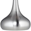 360 Lighting Modern Table Lamps 24.5" High Set of 2 Brushed Steel Droplet White Cylinder Shade for Living Room Family Bedroom Bedside Office - 3 of 4