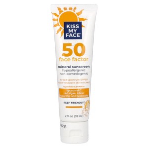 Kiss My Face 50 Face Factor, Mineral Sunscreen, SPF 50, 2 fl oz (59 ml) - 1 of 4