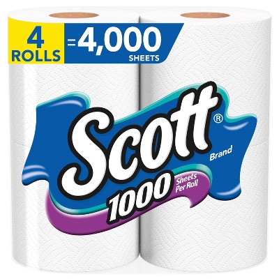 Scott 1000 Toilet Paper - 4 Rolls