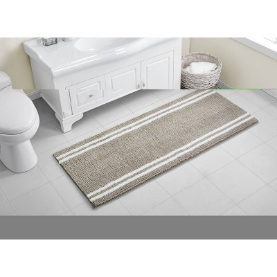 Hotel Border Memory Foam Bath Runner Beige - VCNY