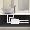 VEVOR Macerator Pump, 350W, 6000 L/h Flow, 23 ft/7 m Head, Macerator Sewerage Sump Pump with 3 Water Inlets for Basement, Kitchen, Sink, White - 2 of 4