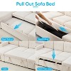 103"W Corduroy 4-Seater Modular Sleeper Sofa Bed with Storage Chaise,U-shaped Sofa with Pull-out Bed，Beige - 4 of 4