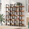 Vynxaria Vintage Industrial 5-Tier Bookcase Open Shelves, Anti-Falling, 80lbs/Shelf (400lbs Total), MDF Board, Black Metal Frame, Brown - 3 of 4