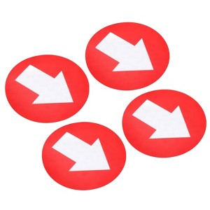 Unique Bargains Waterproof Self-Adhesive Wall Marking Enter Sign with Arrows 4 Pcs - 1 of 4
