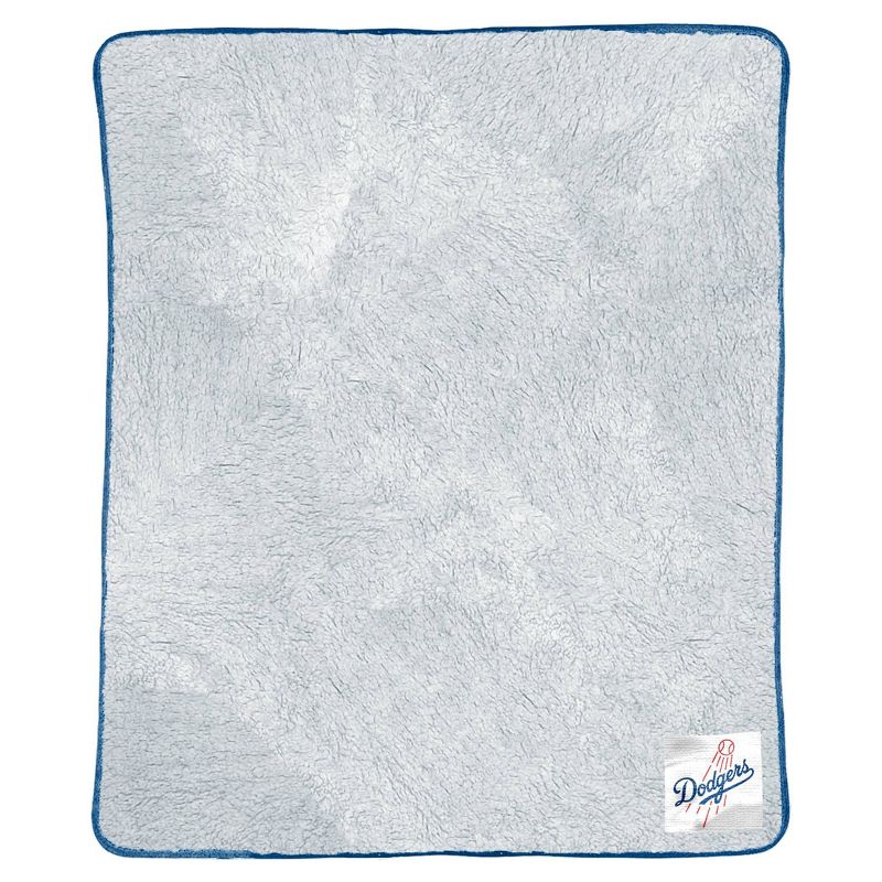MLB Los Angeles Dodgers Two-Tone Faux Shearling Throw Blanket, 1 of 4