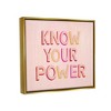 Stupell Industries Know Your Power Pink Inspirational Framed Canvas - 3 of 3