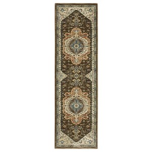 Oriental Weavers Francesca FR09M Brown/Orange Indoor Area Rug - 2'3" x 7'6" - 1 of 4