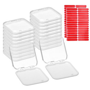 Unique Bargains Acrylic Press-on Nail Display Storage Boxes with Tape 20 Pcs - 1 of 4