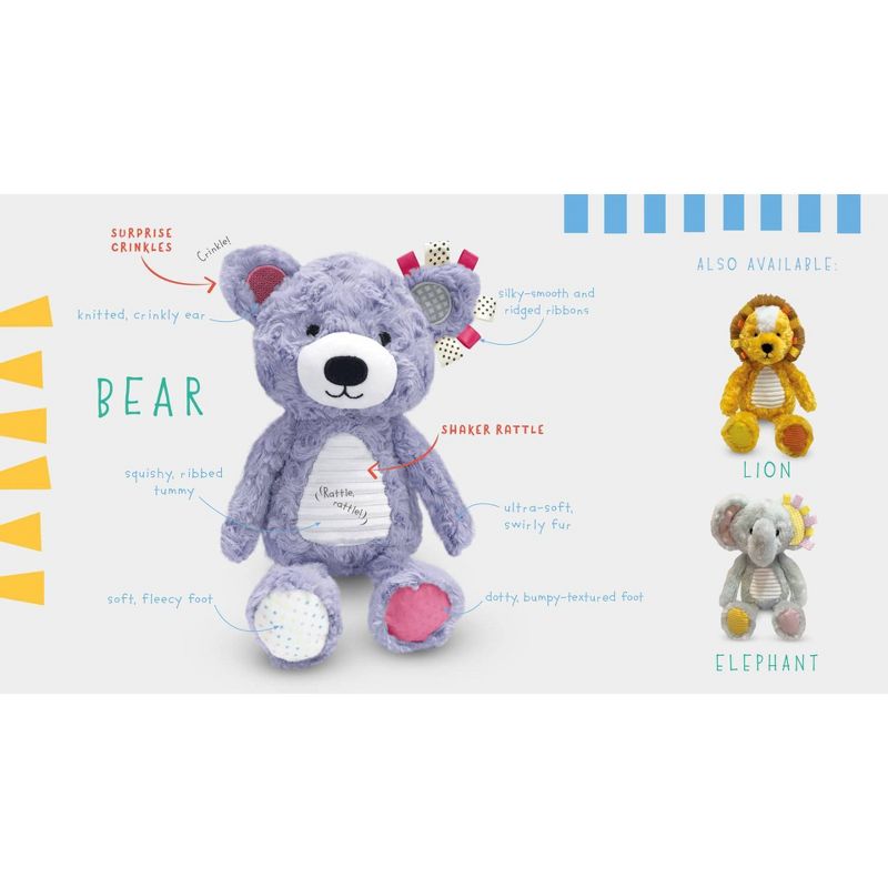 Make Believe Ideas Snuggables Medium Plush Stuffed Animal - Purple Bear, 6 of 7