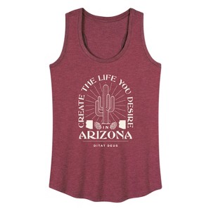 Women's - Instant Message - Create Life Arizona Graphic Racerback Tank - 1 of 4
