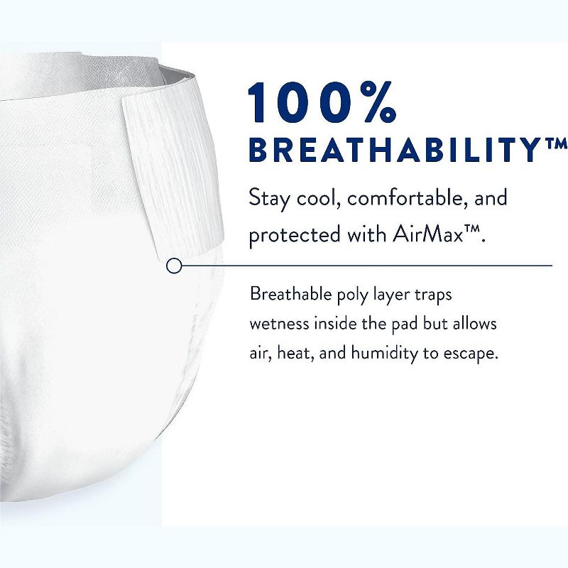 Prevail Air Overnight Unisex Adult Incontinence Briefs, Refastenable Tabs, Overnight Absorbency, 3 of 10