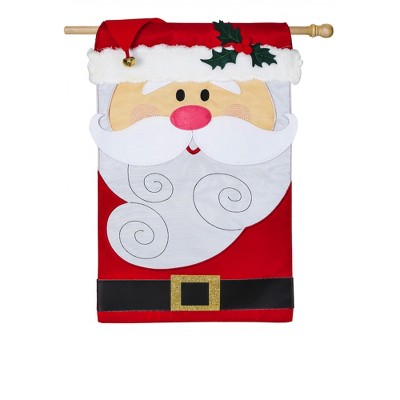 Evergreen Santa Claus House Applique Flag