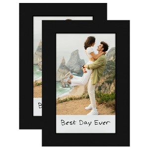 Americanflat Mini Instant Photo Frame with Double White Mat - Display 2.1x3.4 Photos - Black - Multi Pack - 1 of 4
