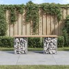vidaXL Garden Bench Natural Wood Solid Pine Wood, Galvanized Steel Compact - 2 of 4