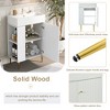 21.6" white Bathroom vanity, Combo Cabinet, Bathroom Storage Cabinet, Single Ceramic Sink, Left side storage - 3 of 4