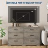 Modern drawer dresser with 6 drawers, solid structure, deep drawers, with anti-tip device, suitable for home, office, living room - 3 of 4