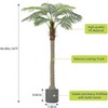 Artificial Palm Tree, 2 Set Tropical Fake Tree with 15 Adjustable Leaves, Realistic Fake Palm Plants for Indoor Outdoor Decor - 2 of 4