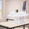 X-Elite Premier Corner Standing Desk Converter with Pneumatic Height Adjustment – White – Stand Steady - image 4 of 4