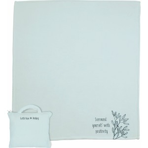 Pavilion Gift Company - Positivity - 50" x 60" Travel Blanket with Carry Case - Throw Blankets - 1 of 4