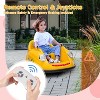 12V Kids Bumper Car w/Remote, 2-Speed Electric Ride On Toy, 360° Spin, Music, LED Lights, Safety Belt - 3 of 4