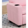 Yinvani PU Leather Kids Recliner Chair with Cupholder - 3 of 4