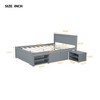 Full Bed with Drawer, Two Shelves - Gray - 3 of 3