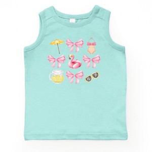 The Juniper Shop Coquette Beach Chart Youth Tank Top - XL - Seafoam - 1 of 4