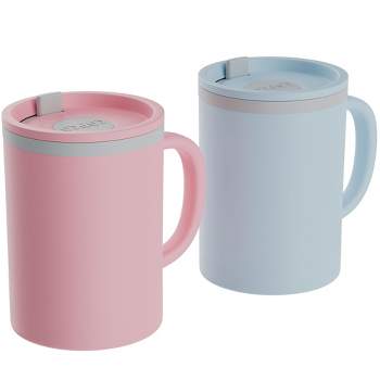 Copco Iconic Double Wall Insulated Coffee Mug with Handle, Durable & BPA-Free Reusable Plastic, 16 oz., Set of 2