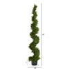 Nearly Natural 6-ft Cypress Spiral Topiary Artificial Tree - 2 of 4