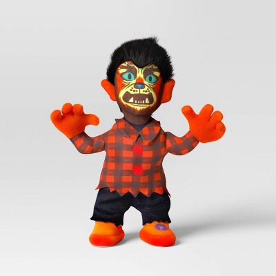 10" Animated Plush Werewolf Halloween Decorative Prop Orange - Hyde and EEK! Boutique™