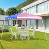 Outsunny 10' x 10' Pop Up Canopy Event Tent with American Flag Roof, Slanted Legs, Easy Height Adjustable for Wedding Party for Patio Backyard Garden - 2 of 4