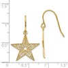 Black Bow Jewelry 18mm Filigree Star Dangle Earrings in 14k Yellow Gold - 4 of 4