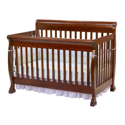 Kalani Cherry Pine 4-in-1 Convertible Baby Crib