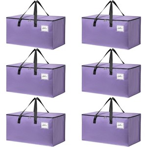 Moving Bags Heavy Duty Lavender Purple – Large Packing Bags for Moving, Extra Large Storage Totes with Zippers - 1 of 4