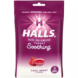 Halls Breezers Throat Drops - Cool Berry - 25ct